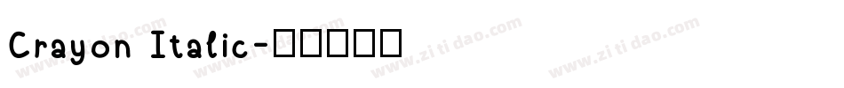 Crayon Italic字体转换